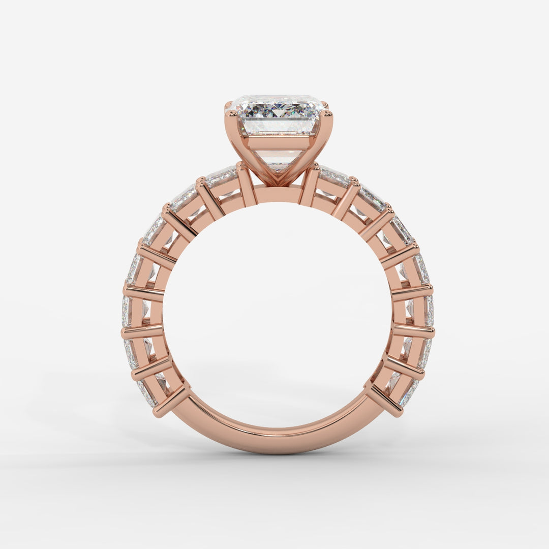 Emerald Cut with Emerald Eternity Ring