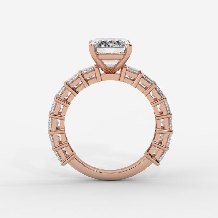 Emerald Cut with Emerald Eternity Ring