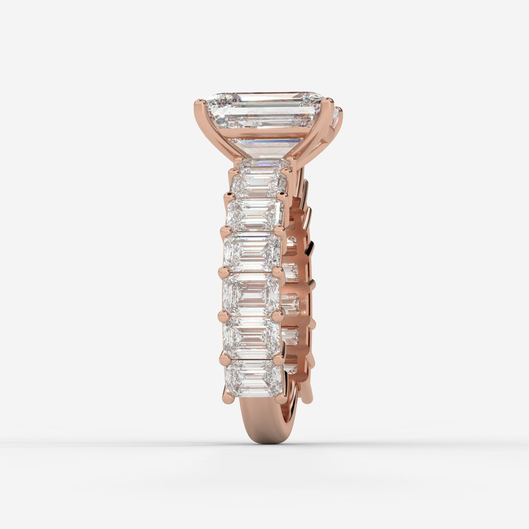 Emerald Cut with Emerald Eternity Ring