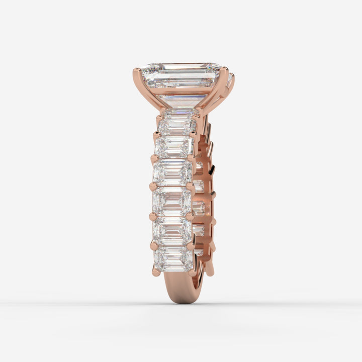 Emerald Cut with Emerald Eternity Ring