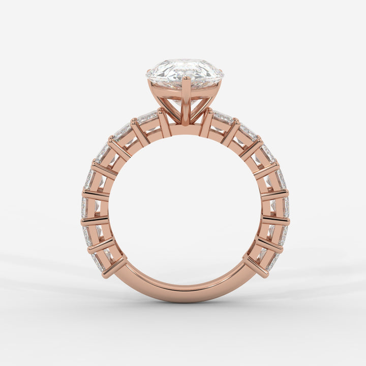 Pear Cut with Emerald Eternity Ring