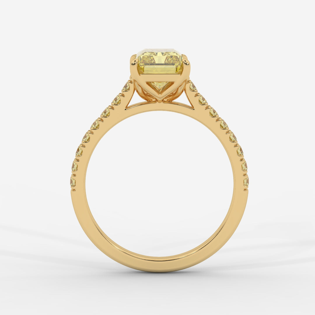 Yellow Radiant with Yellow Pave Ring