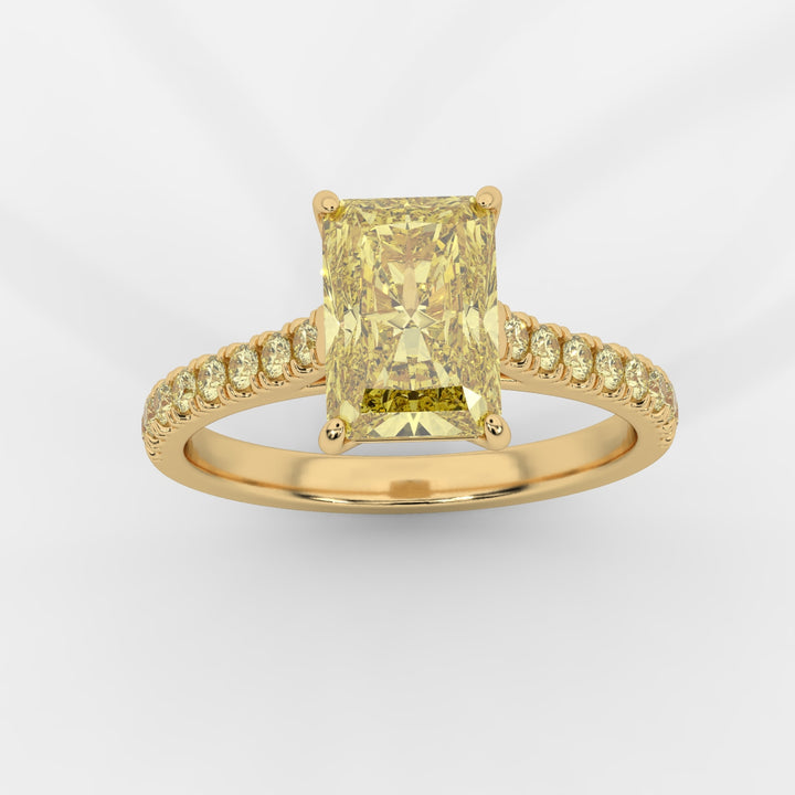 Yellow Radiant with Yellow Pave Ring