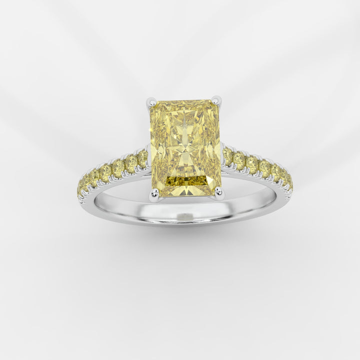 Yellow Radiant with Yellow Pave Ring