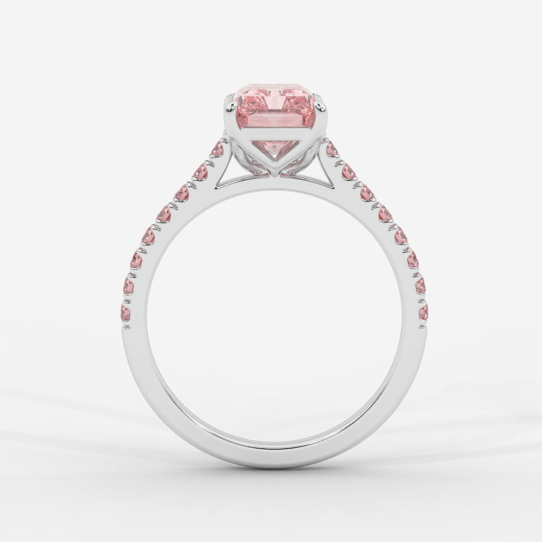 Pink Radiant with Pink Pave Ring