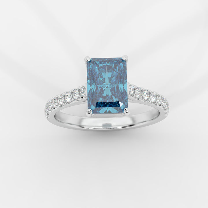 Blue Radiant with Pave Ring