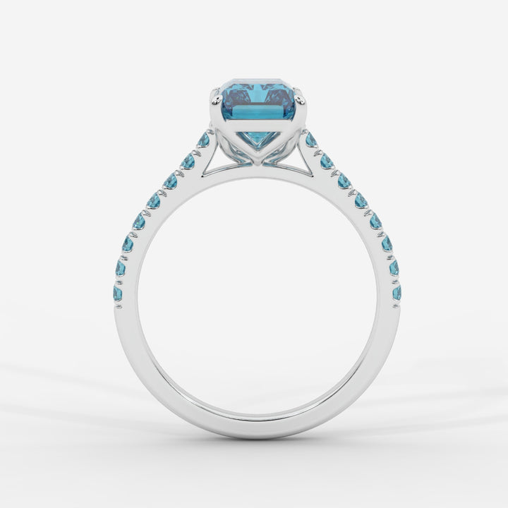 Blue Radiant with Blue Pave Ring