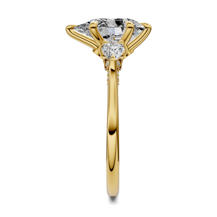Lesley Nature Three Stone Ring Setting