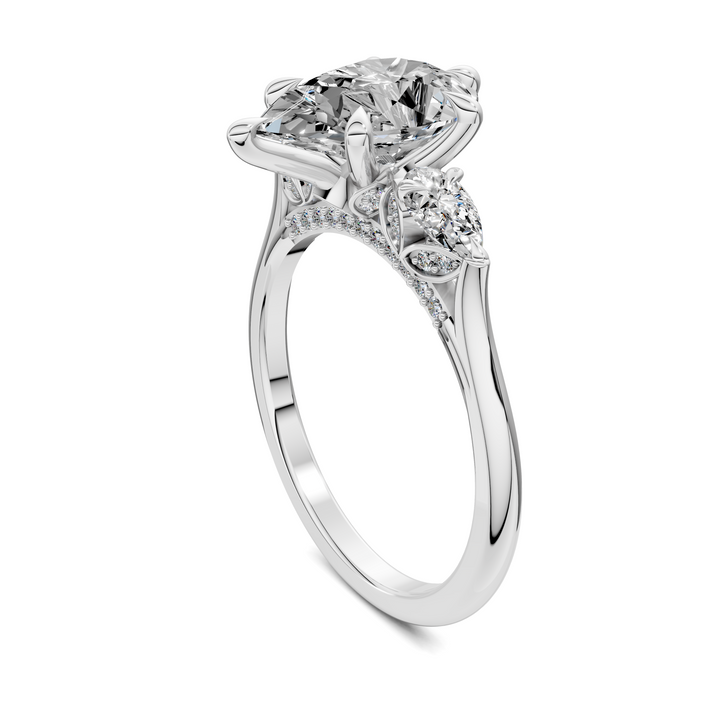 Lesley Nature Three Stone Ring Setting