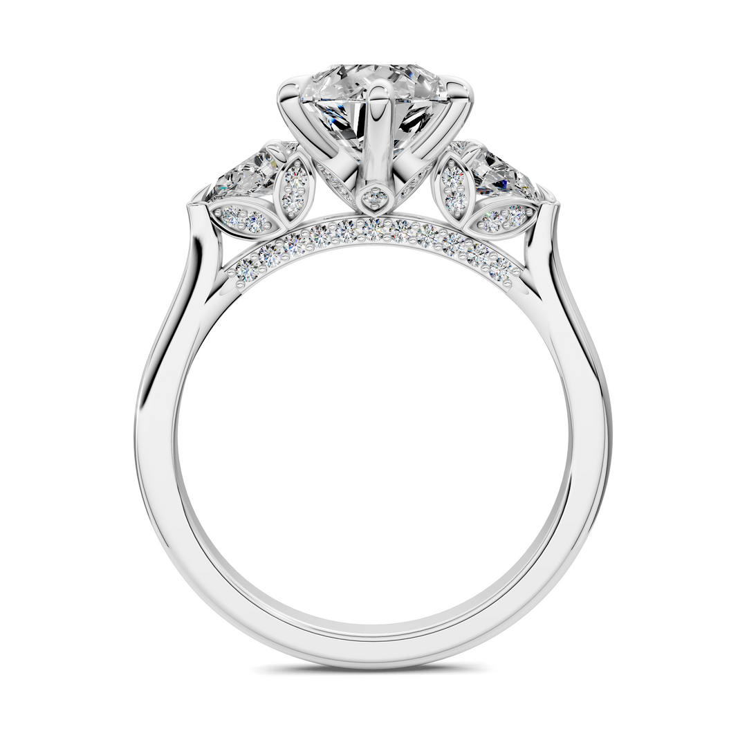 Lesley Nature Three Stone Ring Setting