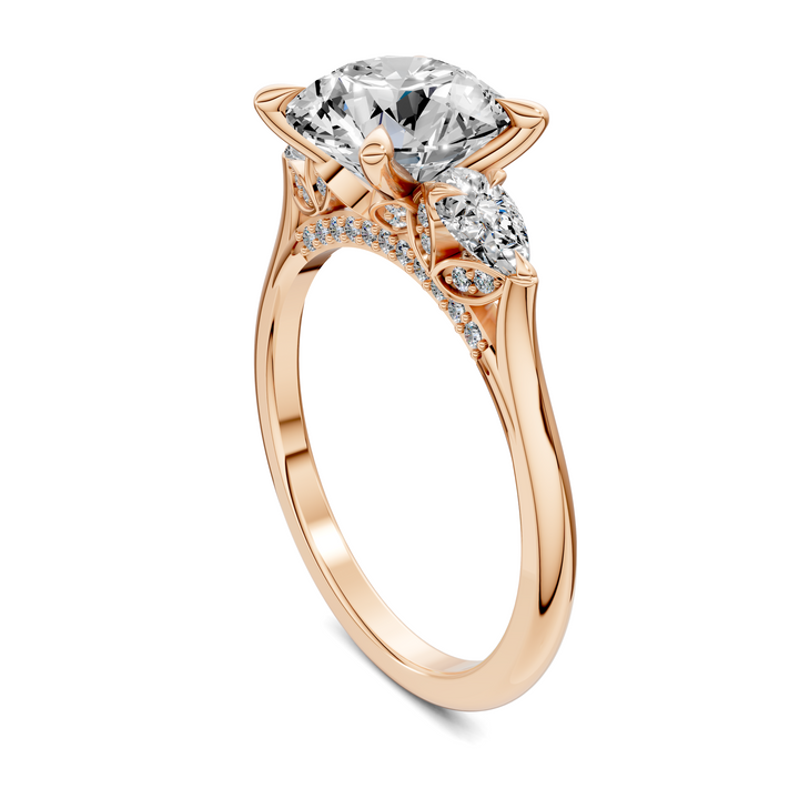 Lesley Nature Three Stone Ring Setting