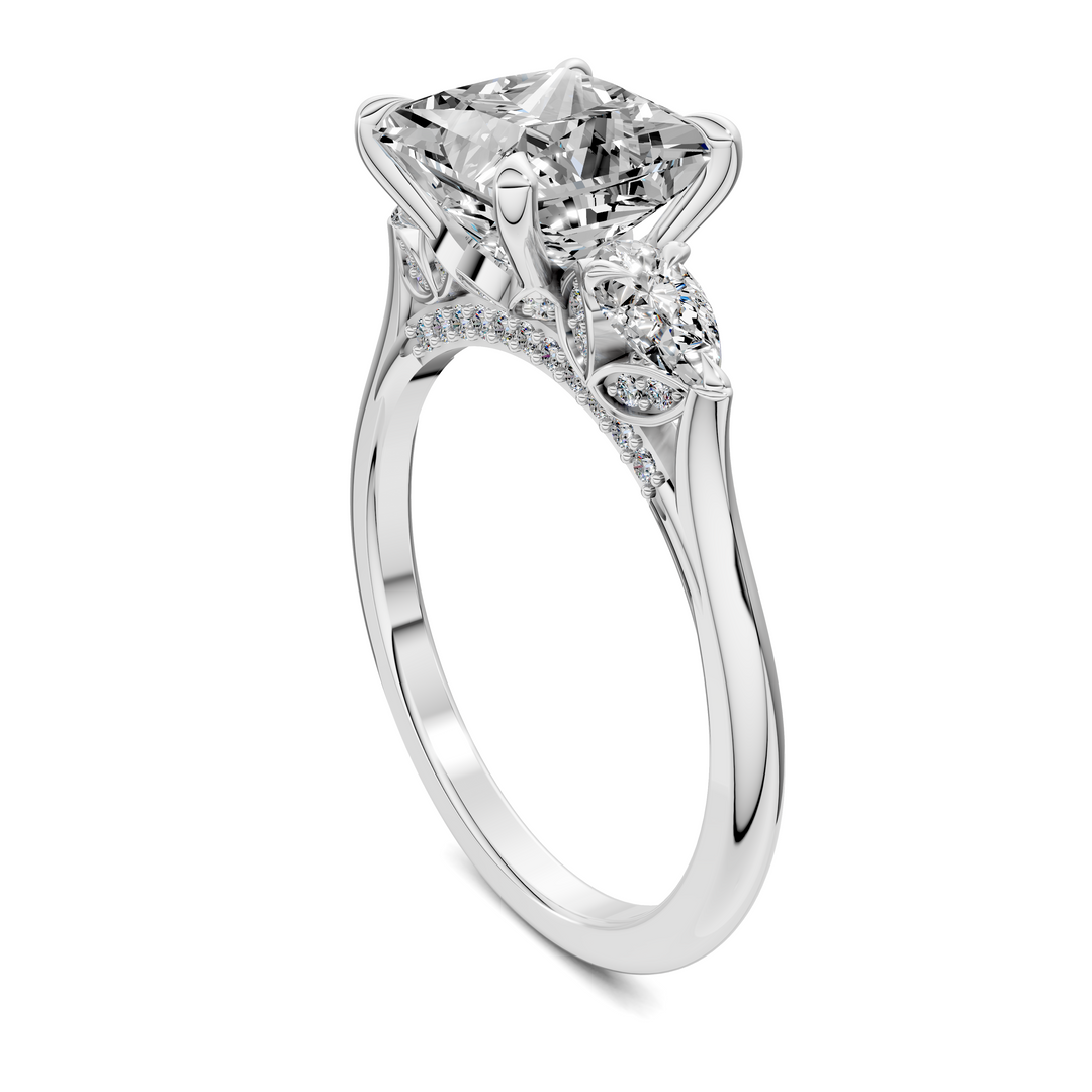 Lesley Nature Three Stone Ring Setting