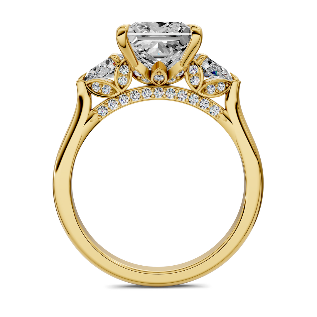 Lesley Nature Three Stone Ring Setting