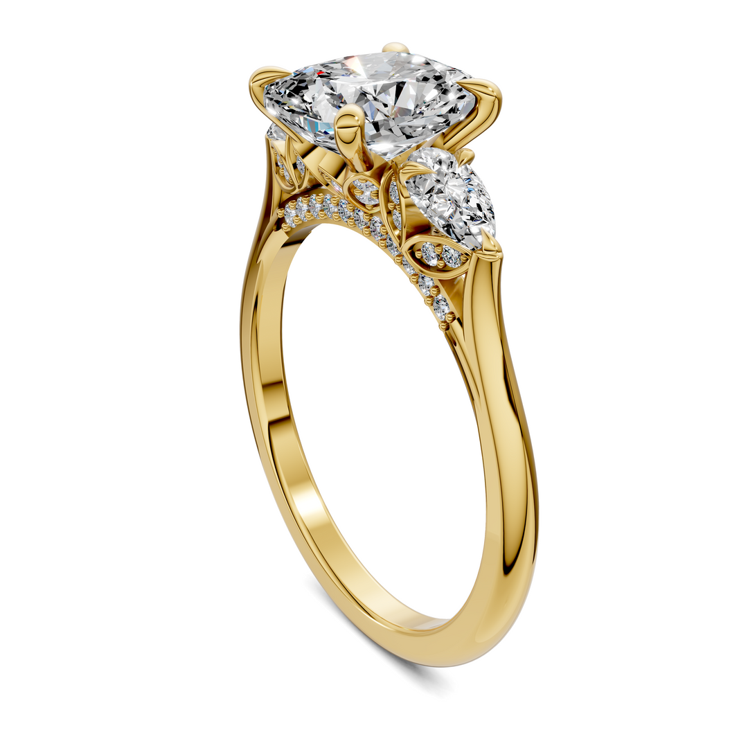 Lesley Nature Three Stone Ring Setting
