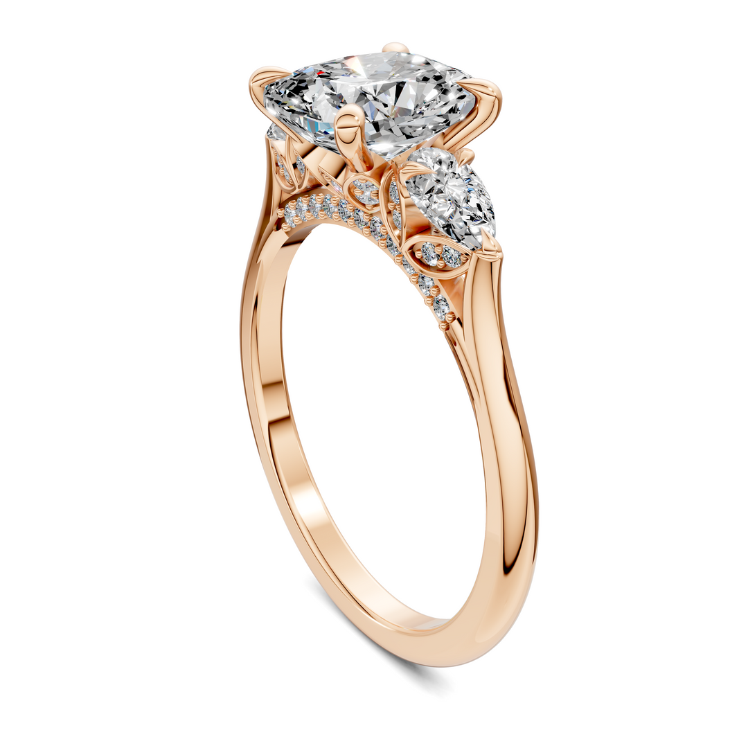 Lesley Nature Three Stone Ring Setting