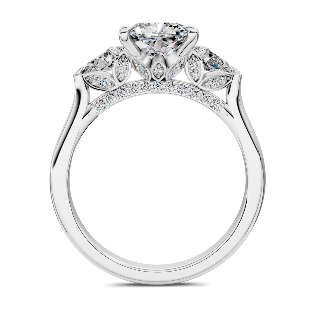 Lesley Nature Three Stone Ring Setting
