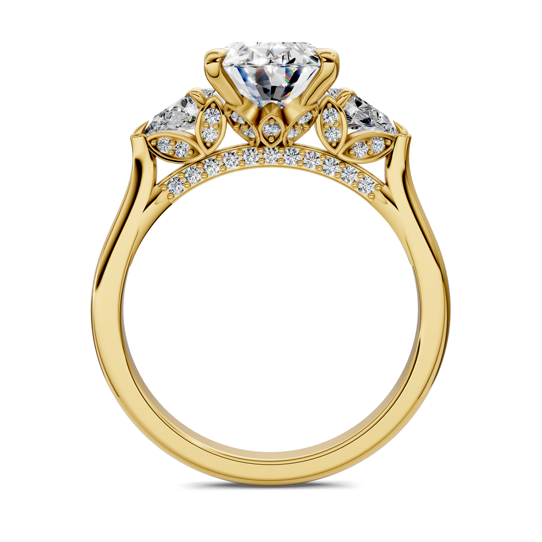 Lesley Nature Three Stone Ring Setting
