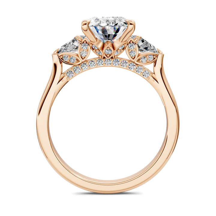 Lesley Nature Three Stone Ring Setting