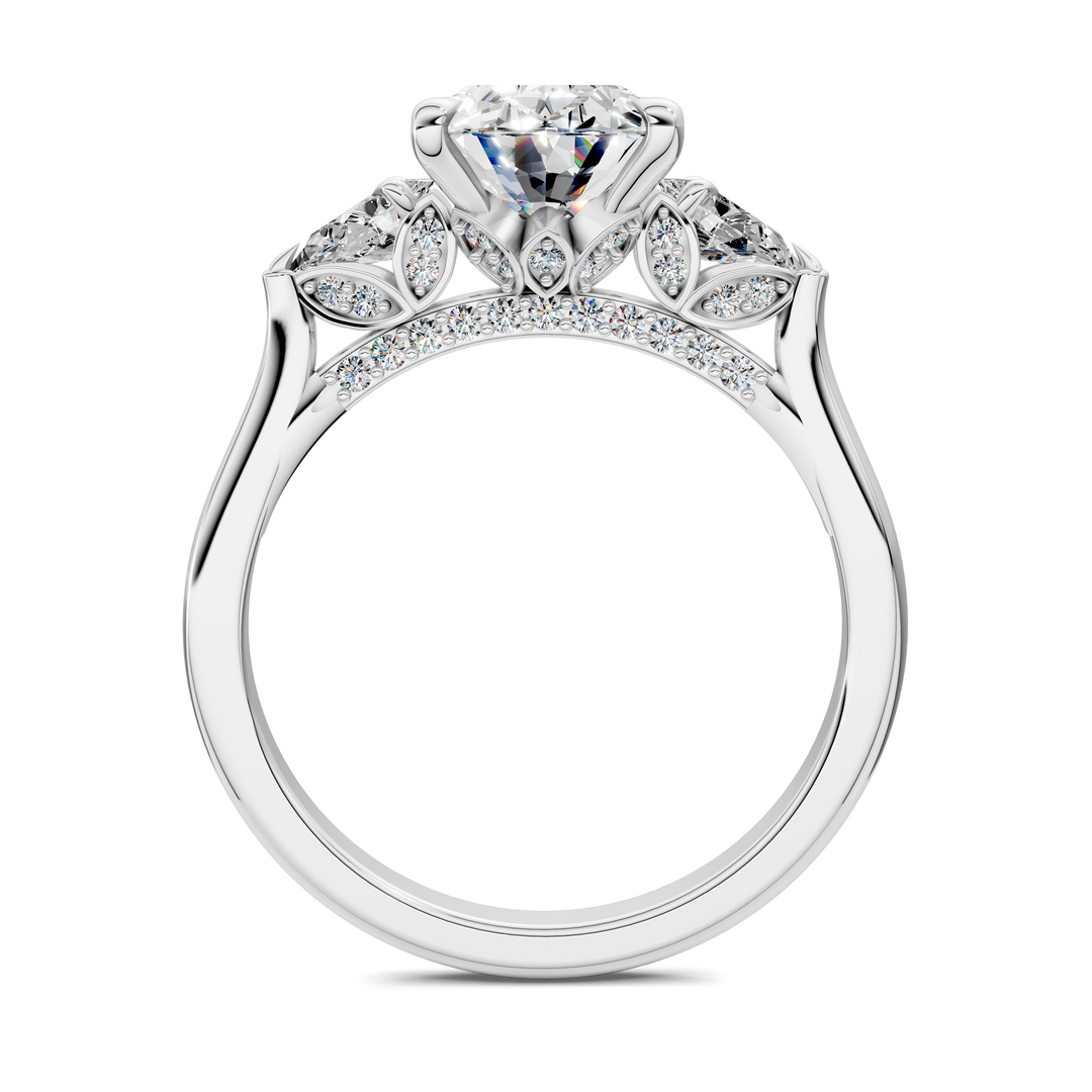 Lesley Nature Three Stone Ring Setting