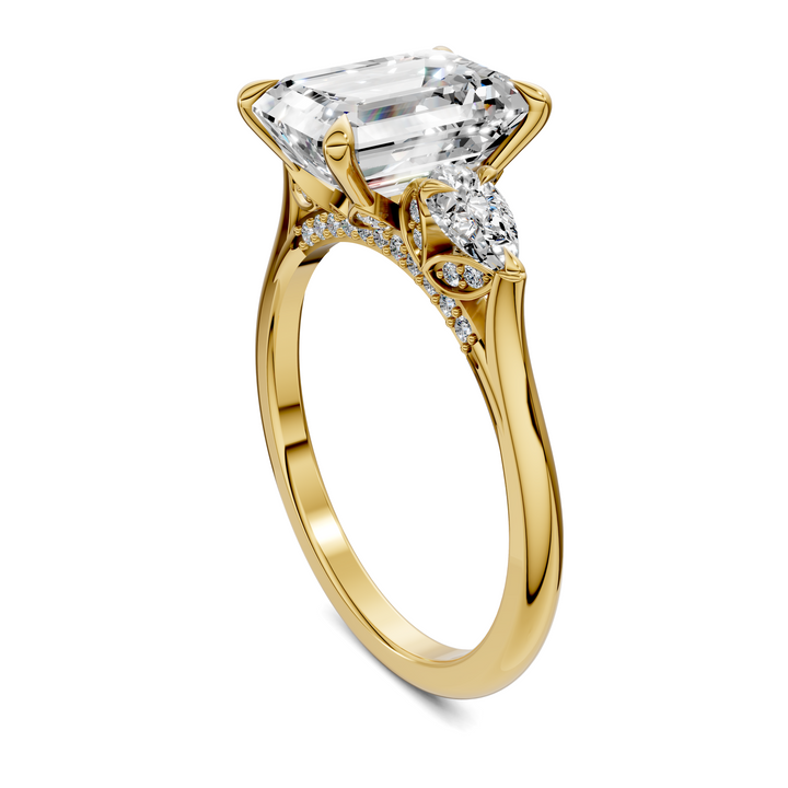 Lesley Nature Three Stone Ring Setting