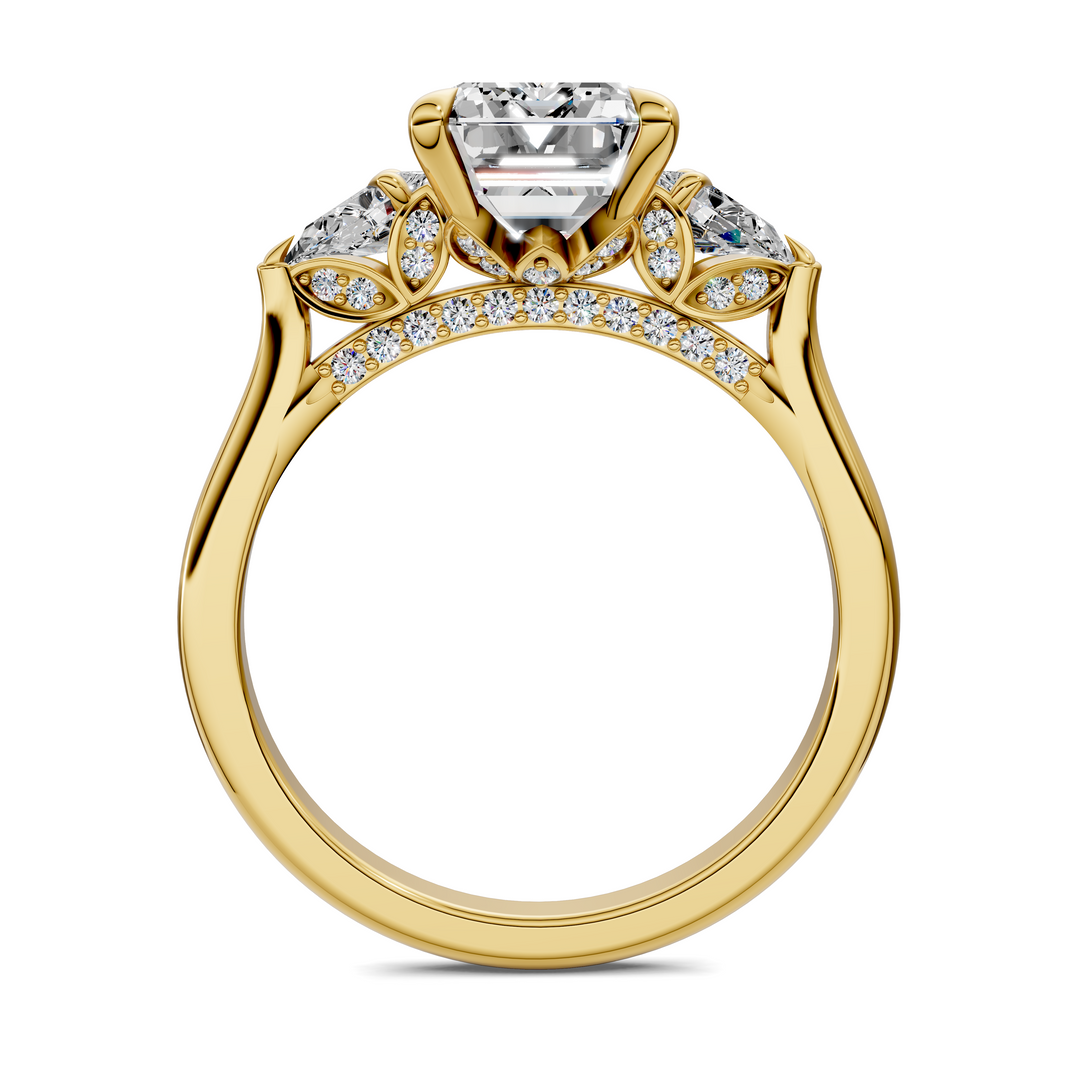 Lesley Nature Three Stone Ring Setting