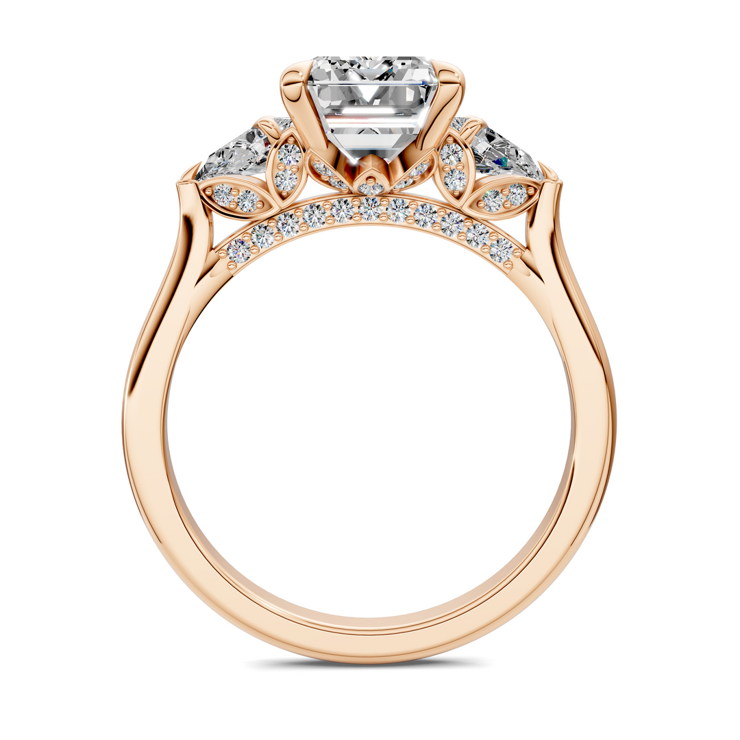 Lesley Nature Three Stone Ring Setting