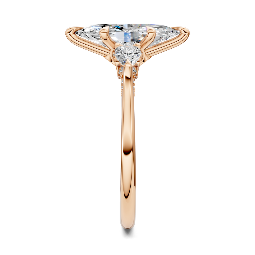 Lesley Nature Three Stone Ring Setting