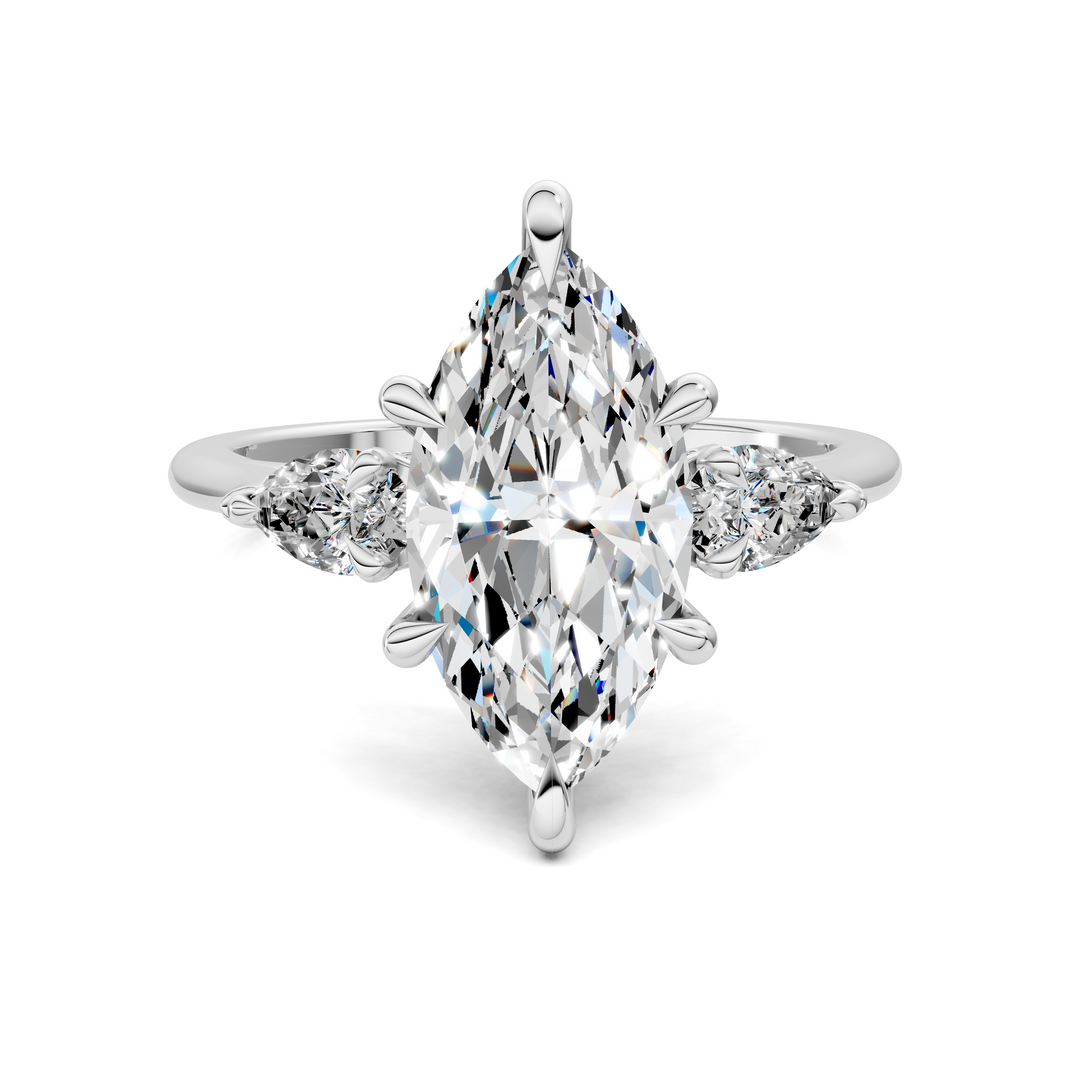 Lesley Nature Three Stone Ring Setting