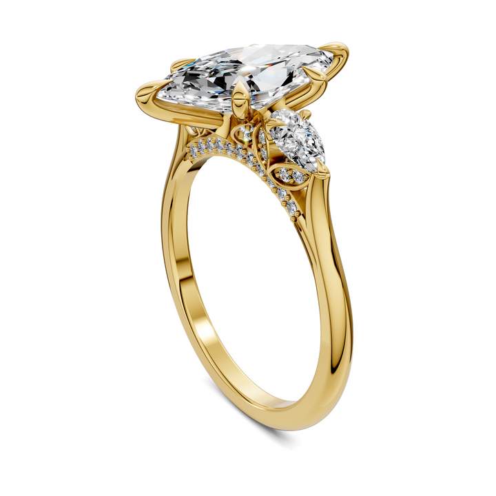 Lesley Nature Three Stone Ring Setting