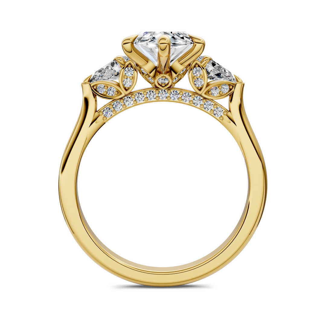 Lesley Nature Three Stone Ring Setting