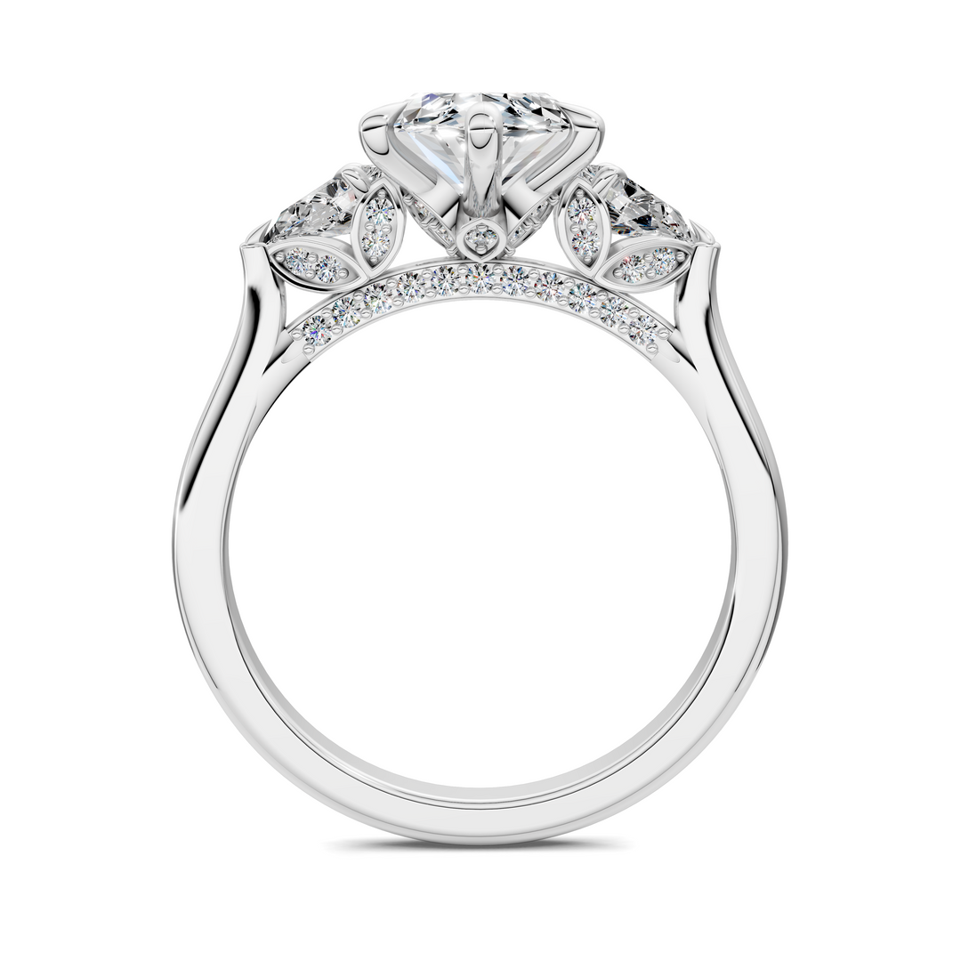 Lesley Nature Three Stone Ring Setting