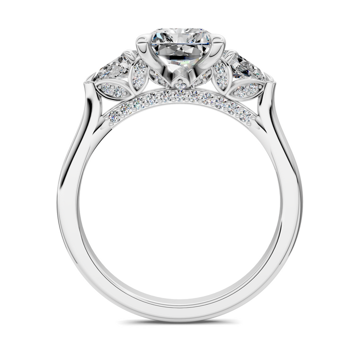 Lesley Nature Three Stone Ring Setting