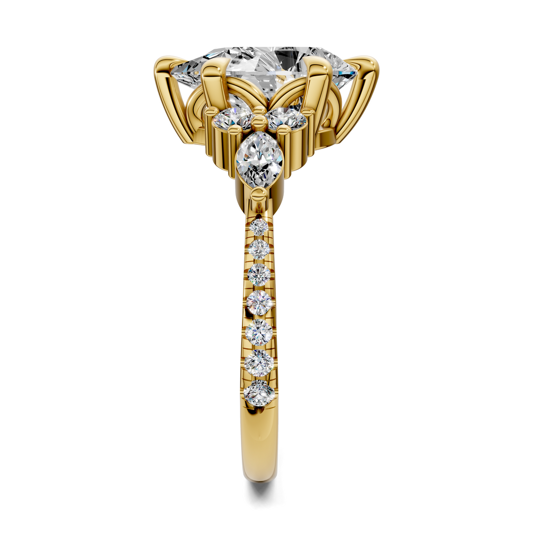 Eileen Round and Marquise Cluster Ring