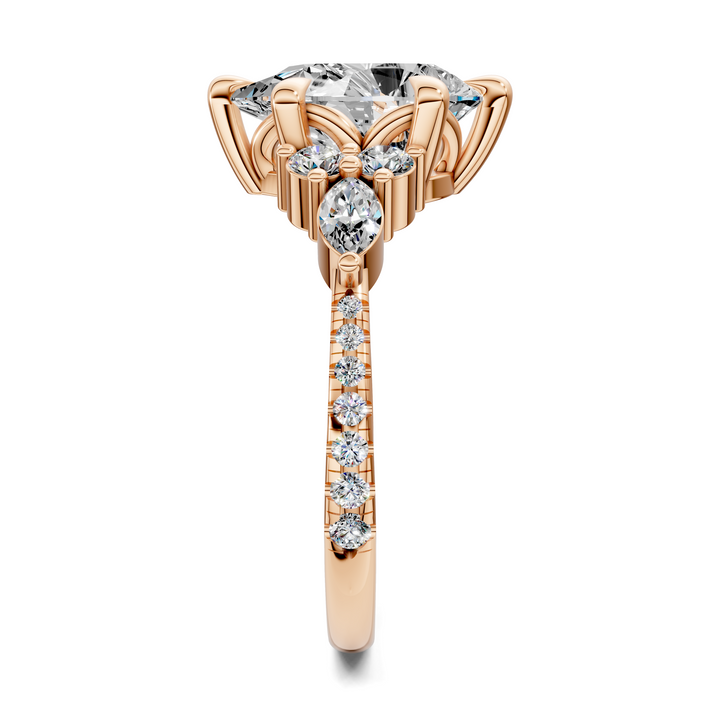 Eileen Round and Marquise Cluster Ring Setting