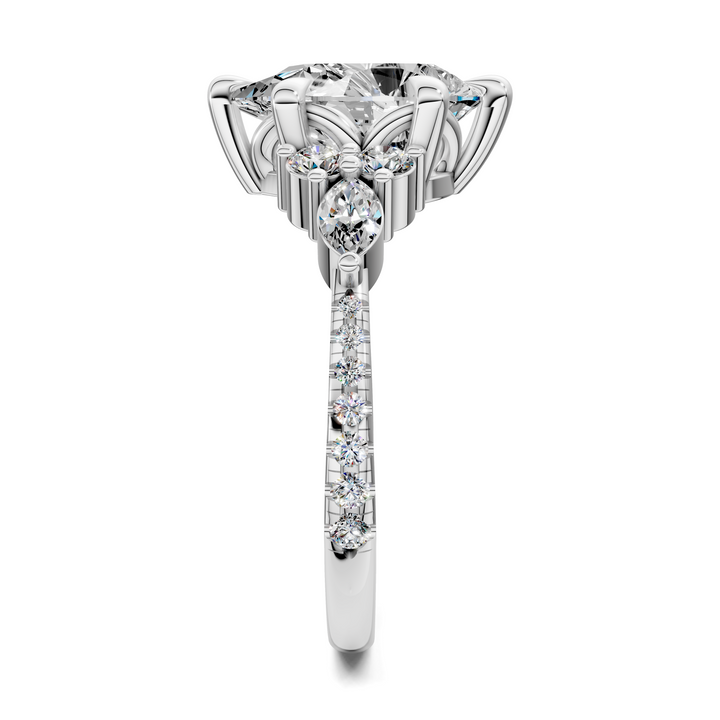Eileen Round and Marquise Cluster Ring