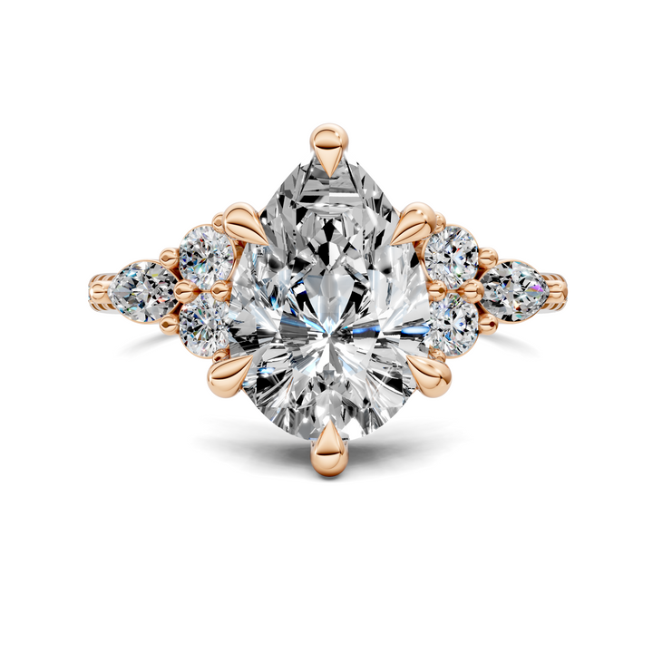 Eileen Round and Marquise Cluster Ring
