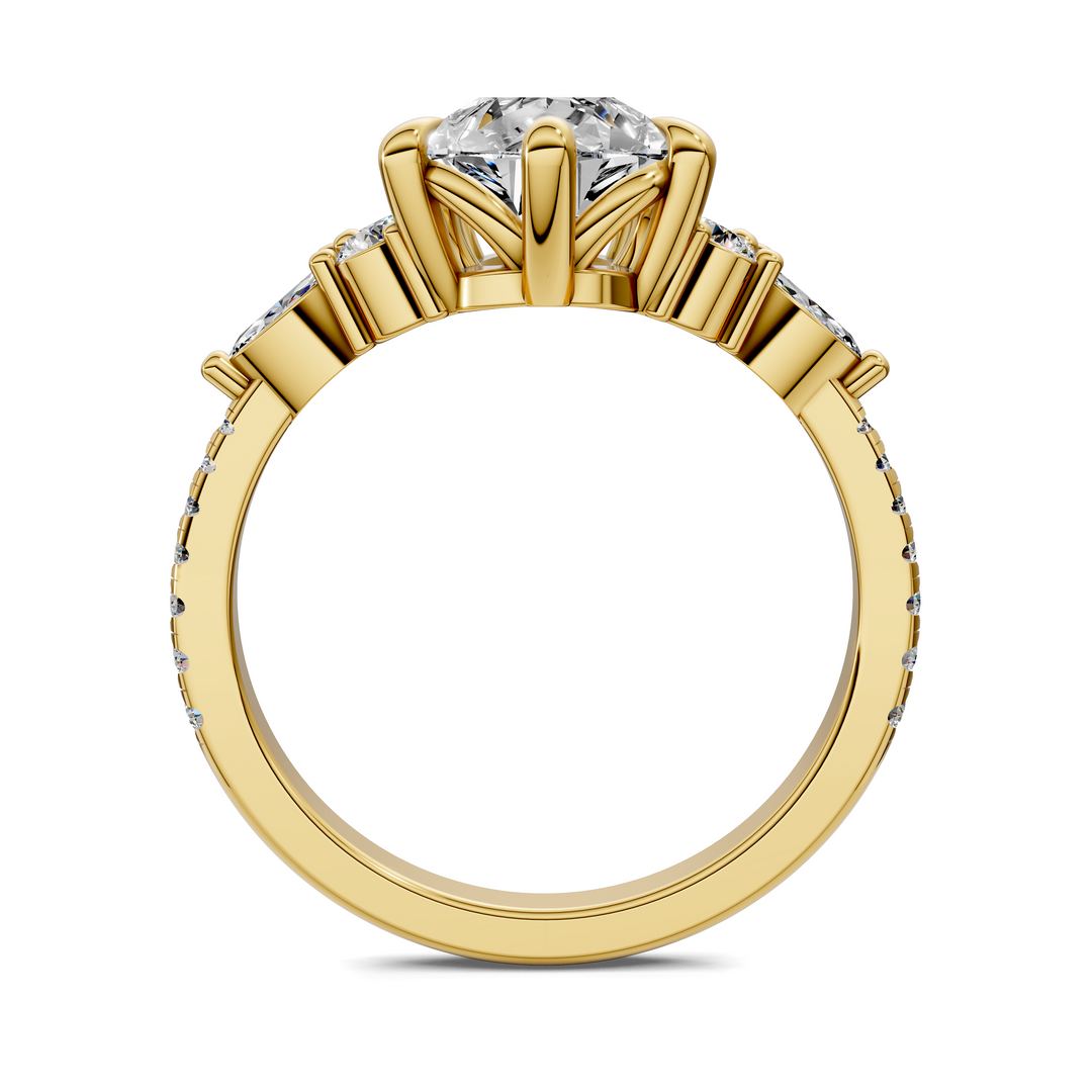 Eileen Round and Marquise Cluster Ring