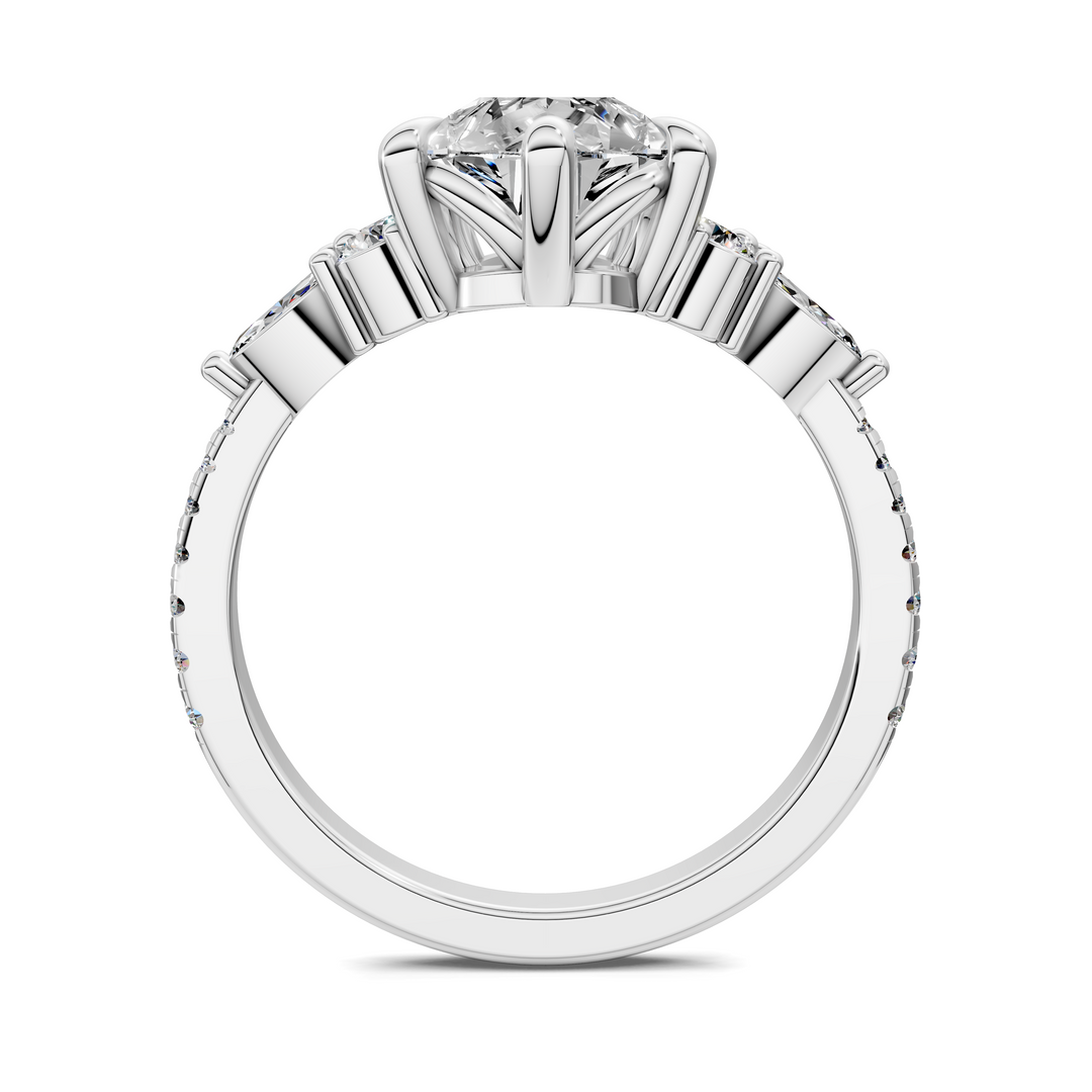 Eileen Round and Marquise Cluster Ring