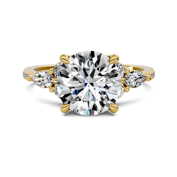 Eileen Round and Marquise Cluster Ring Setting