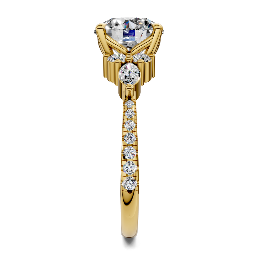 Eileen Round and Marquise Cluster Ring Setting