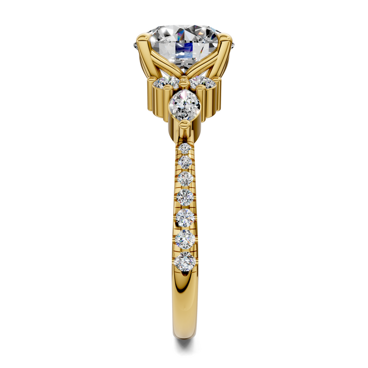 Eileen Round and Marquise Cluster Ring Setting