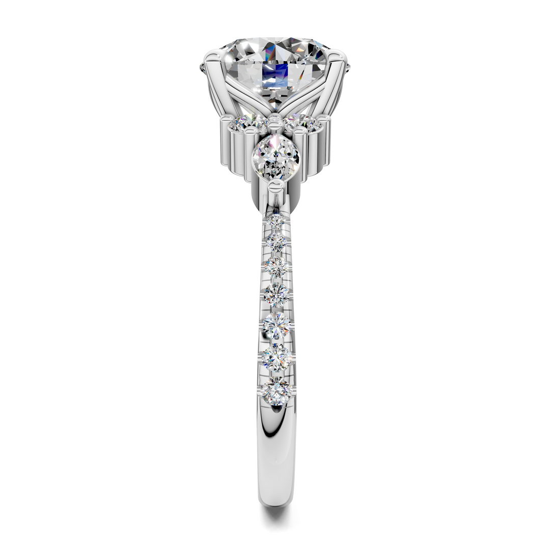 Eileen Round and Marquise Cluster Ring