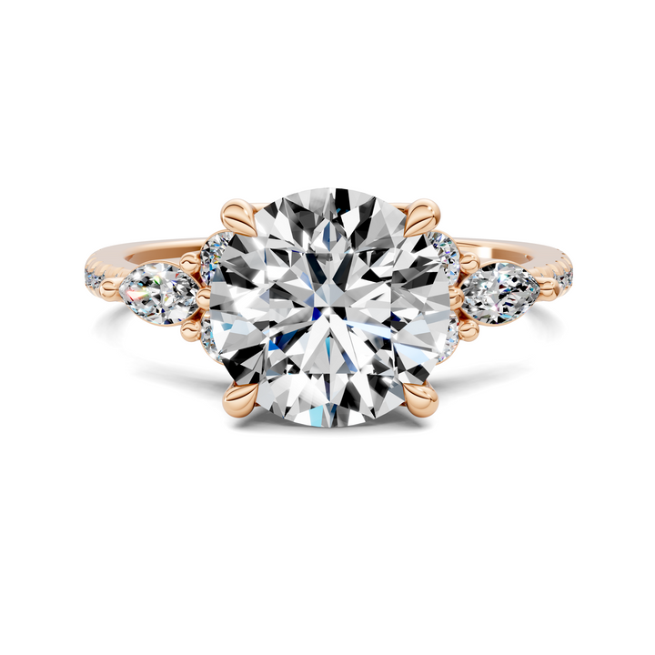Eileen Round and Marquise Cluster Ring Setting