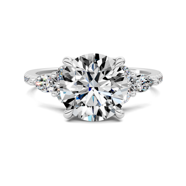 Eileen Round and Marquise Cluster Ring