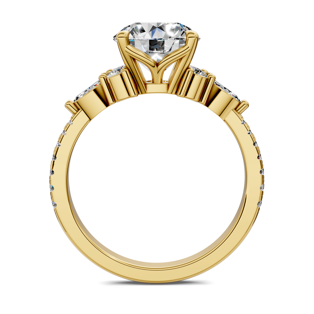 Eileen Round and Marquise Cluster Ring Setting