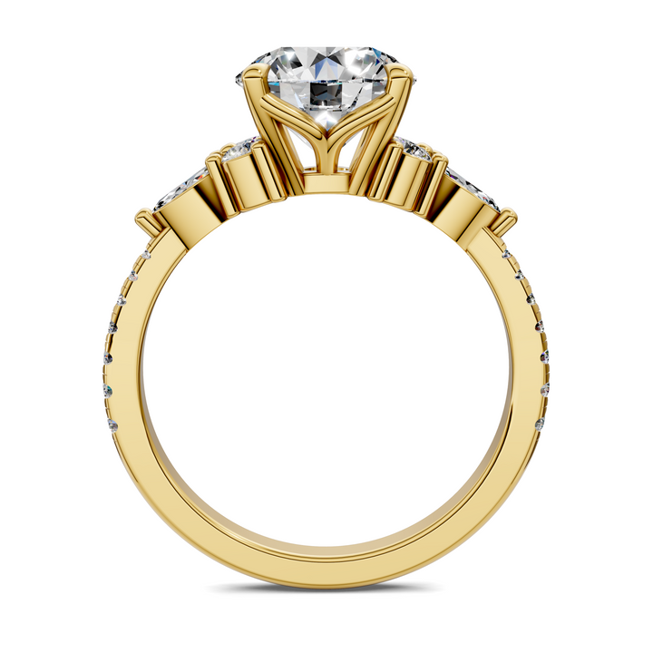 Eileen Round and Marquise Cluster Ring Setting