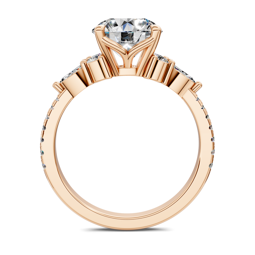Eileen Round and Marquise Cluster Ring