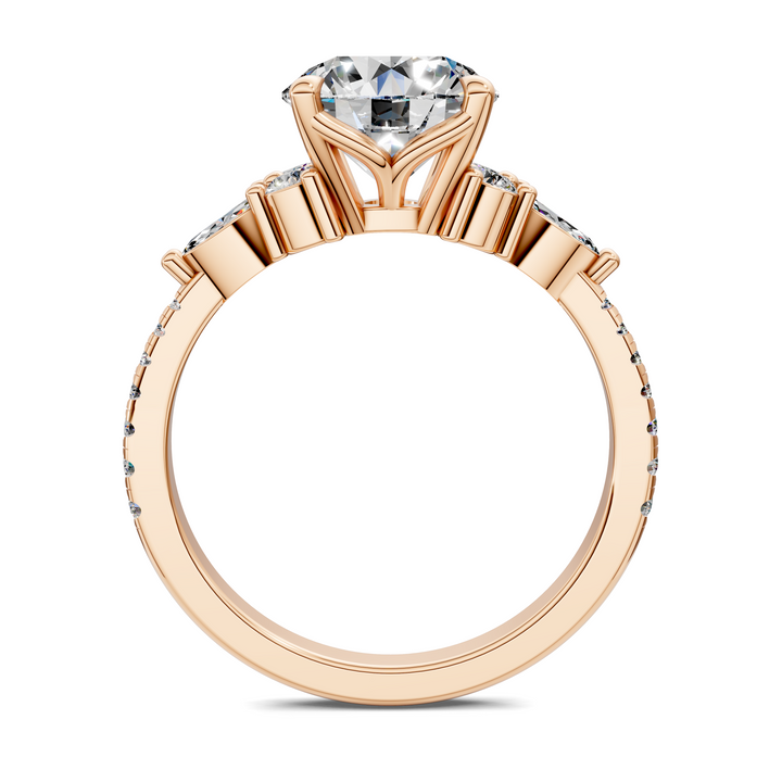 Eileen Round and Marquise Cluster Ring