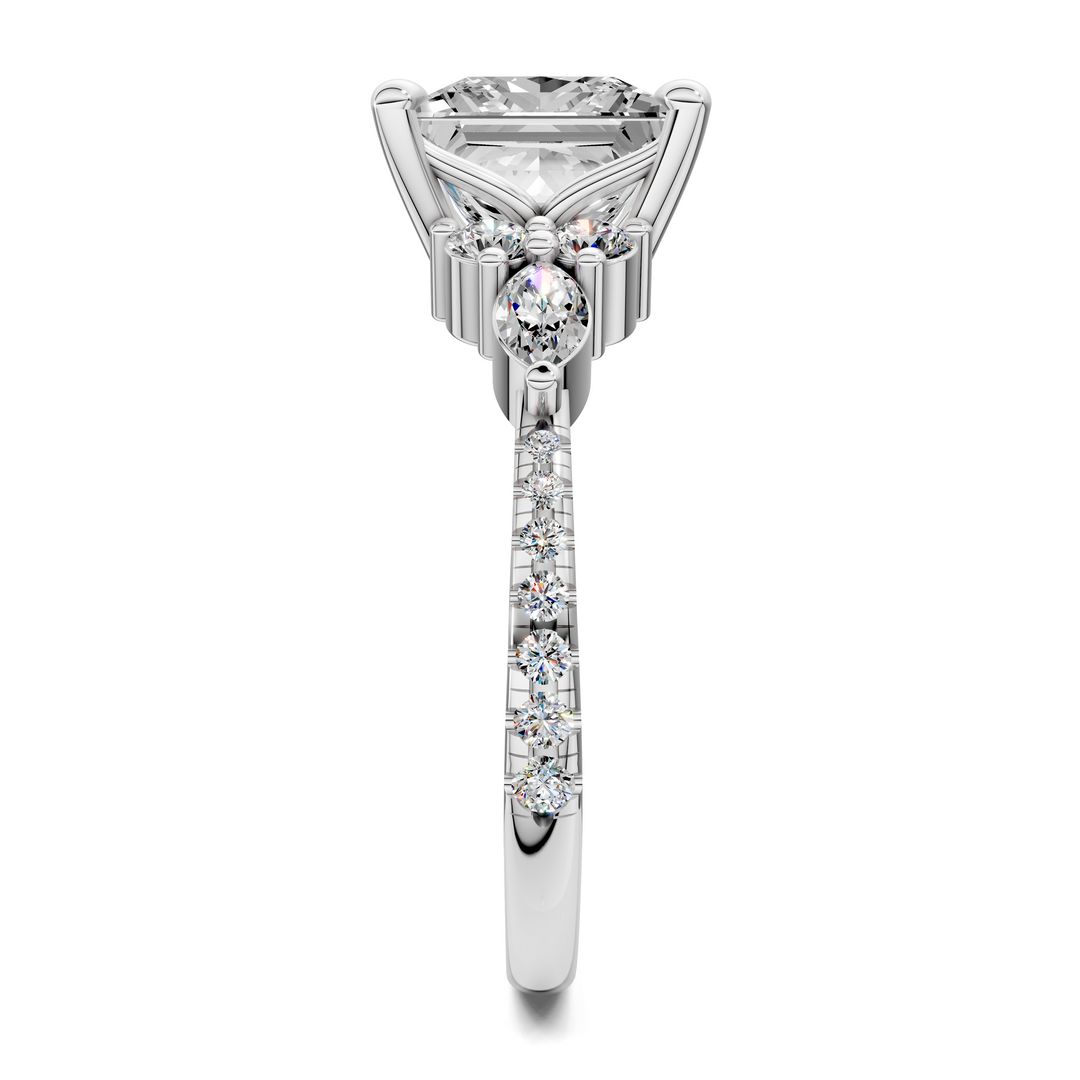 Eileen Round and Marquise Cluster Ring Setting