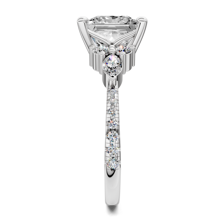 Eileen Round and Marquise Cluster Ring Setting